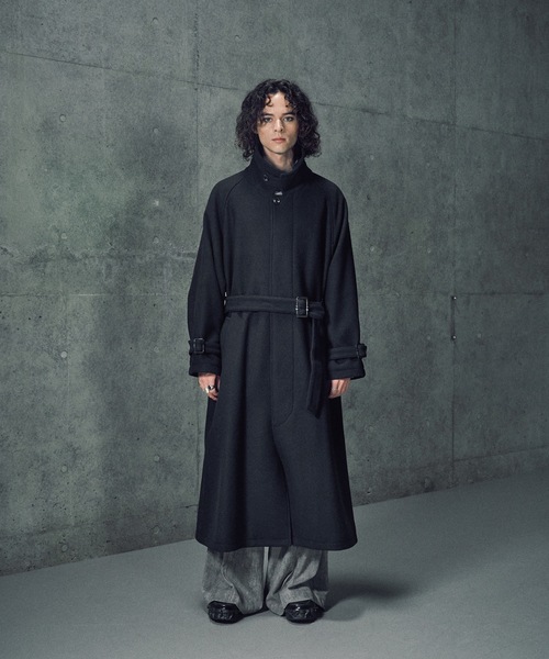Casper John ステンカラーコート コート Wool melton bal collar coat