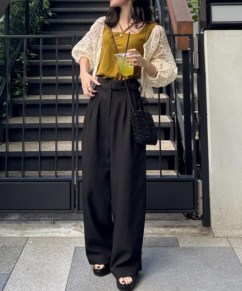 「hinari」 ノースリーブトップス FREE アイボリー レディース_画像6