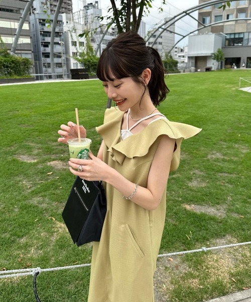 「hinari」 ノースリーブトップス FREE アイボリー レディース_画像9