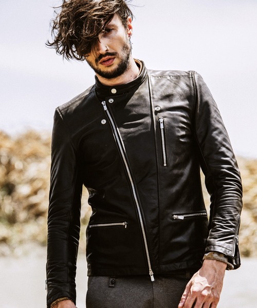 NO ID.（ノーアイディー） レザーブルゾン 1 ブラウン メンズ