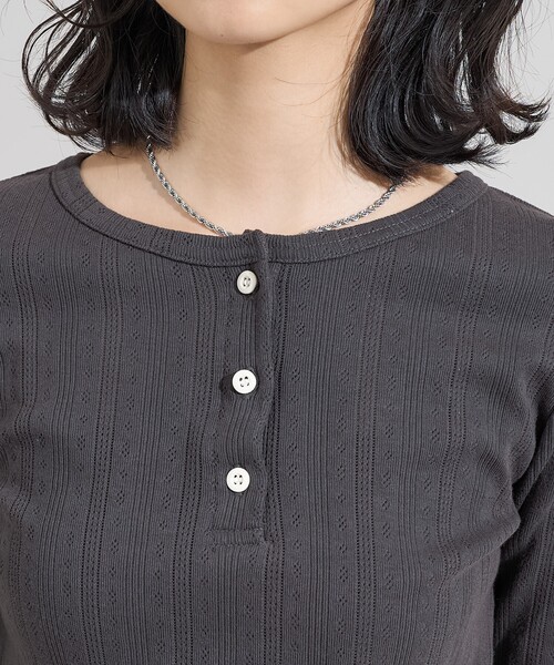 tシャツ 針抜き フライスヘンリーロンT「限定展開」 レディース | FREAK'S STORE | 18