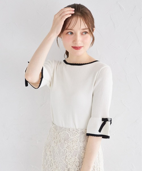 tocco closet（トッコ クローゼット） ニット セーター リボン付き