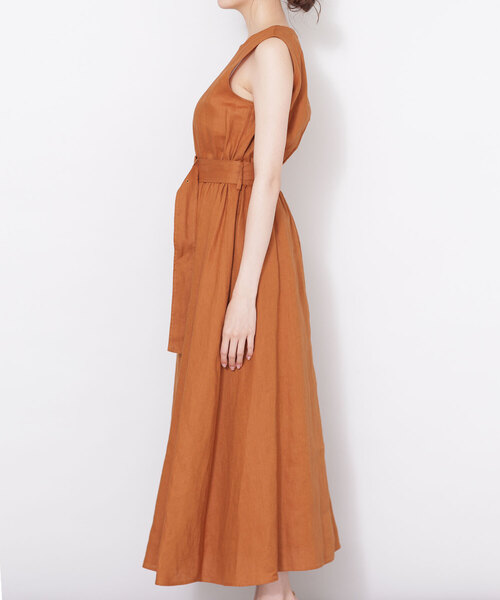 「NANO universe」 ノースリーブワンピース 38 ダークネイビー レディース_画像6