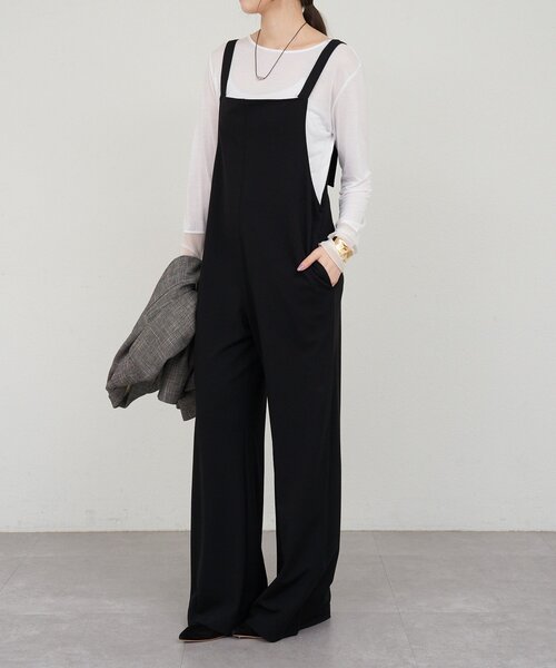 「SHENERY」 オーバーオール 36 ブラック レディース_画像6