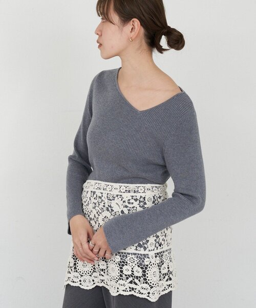 SHENERY（シーナリー） ニット セーター アシンメトリーリブニット