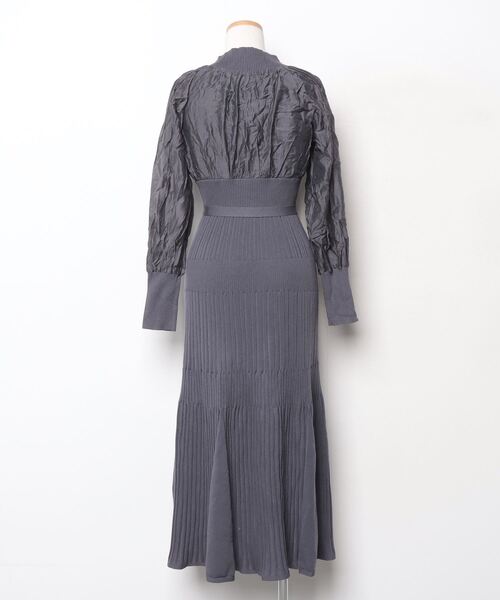 「MERCURYDUO」 ニットワンピース SMALL ネイビー レディース_画像2