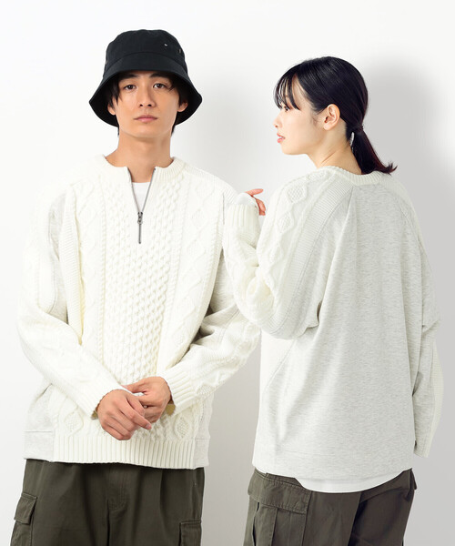 COMME CA ISM（コムサイズム） セーター ニット ニット×裏シャギー