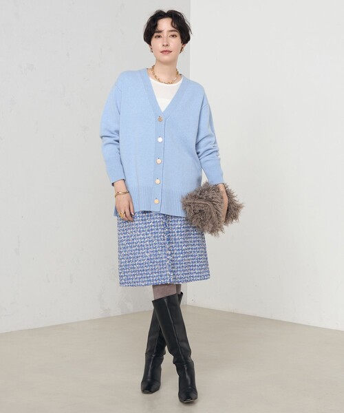 NOLLEY'S（ノーリーズ） ニットカーディガン 38 サックスブルー