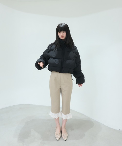パンツ Smyeon Antique lace capri pants セール】Antique lace capri pants/アンティークレース付きカプリ