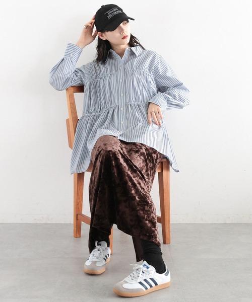 RAGEBLUE（レイジブルー） tシャツ ティアードチュニックストライプ