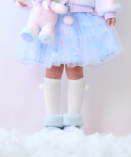 mezzo piano スカート マジカル柄チュールスカート キッズ 子供服