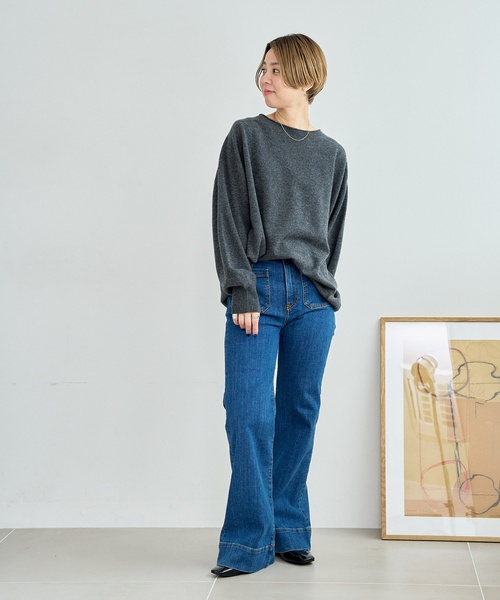 「LE TALON」 フラットパンプス 24cm シルバー レディース_画像2