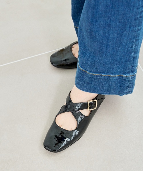 「LE TALON」 フラットパンプス 24cm シルバー レディース_画像6