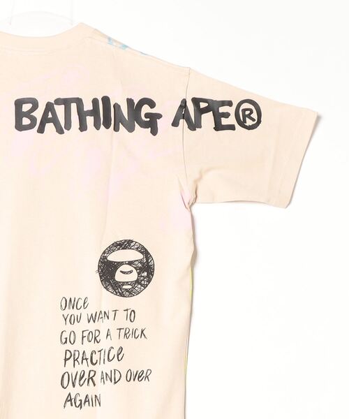 「AAPE BY A BATHING APE」 半袖Tシャツ LARGE ライトベージュ メンズ_画像5