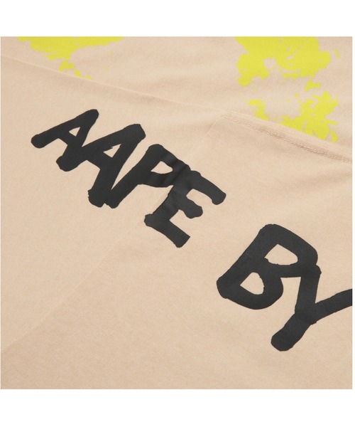 「AAPE BY A BATHING APE」 半袖Tシャツ LARGE ライトベージュ メンズ_画像9