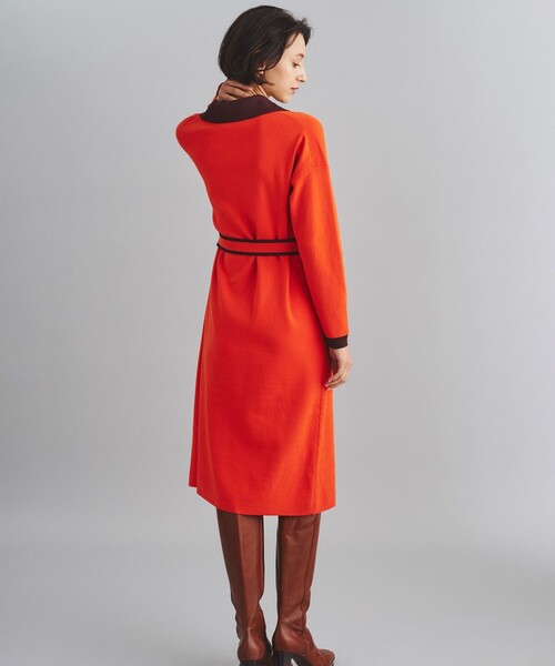 「GRACE CONTINENTAL」 ニットワンピース 36 ベージュ レディース_画像6