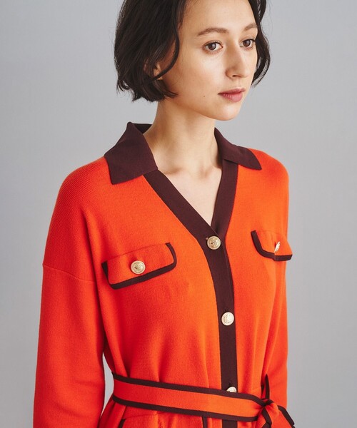 「GRACE CONTINENTAL」 ニットワンピース 36 ベージュ レディース_画像7