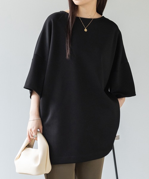 hunch（ハンチ） 7分袖カットソー FREE ブラック レディース