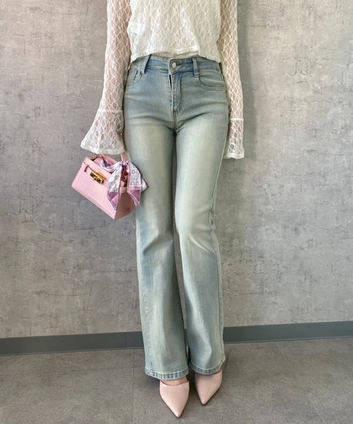 Mejoul ジーンズ デニム デニムパンツ 「2026春夏新作」レースデザイン