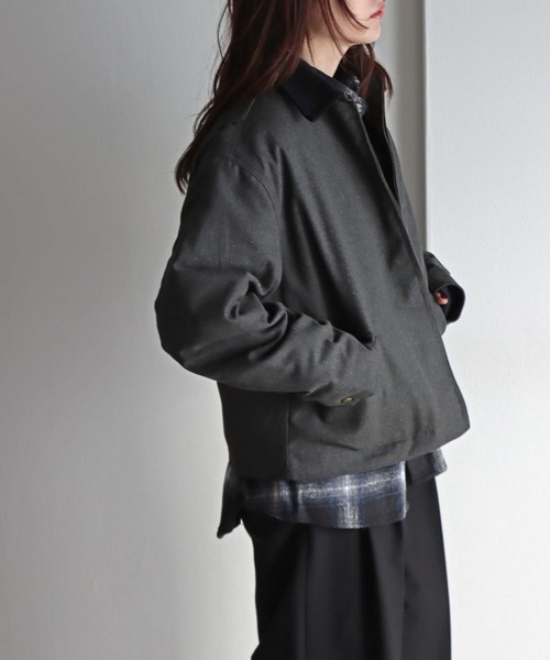 ブルゾン アウター 襟コーデュロイダックジャケット レディース メンズ