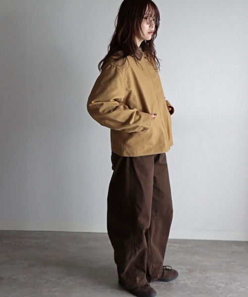 ブルゾン アウター 襟コーデュロイダックジャケット レディース メンズ