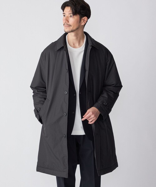 シップスSHIPSステンカラーコート　ブラック SHIPS（シップス） ステンカラーコート MEDIUM ブラック メンズ