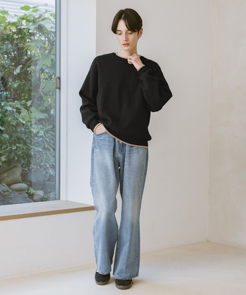 【オシャレ⭐RAGEBLUE】紺　ニットセーター　サイズL RAGEBLUE（レイジブルー） セーター ニット Washable Reversible