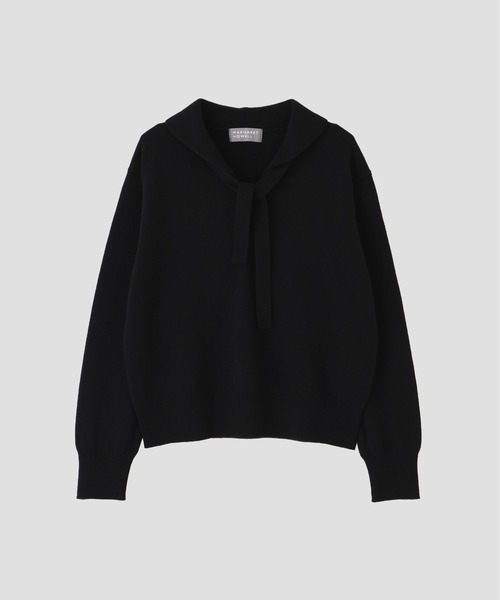 値下げ！美品★マーガレットハウエル★ざっくりニットセーター★オーバーセーター★黒 MARGARET HOWELL（マーガレットハウエル） ニット セーター FINE WOOL