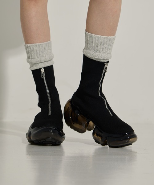 ブーツ 「grounds/グラウンズ」「STUDIOUS別注」 ZIP MOOPIE BOOTS/ジップムーピーブーツ レディースの画像