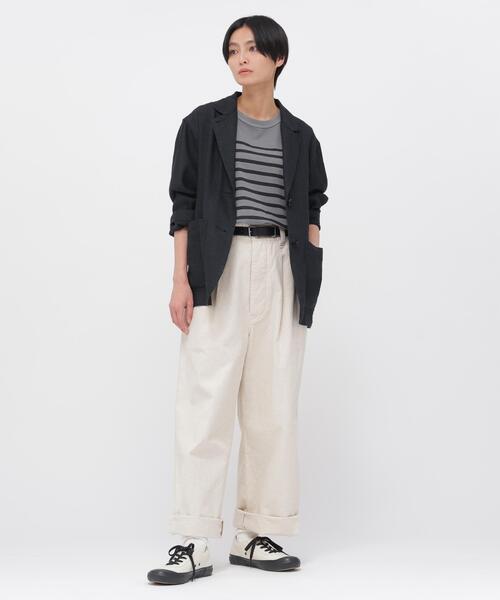 ジャケット テーラードジャケット FADED WOOL LINEN TWILL レディースの画像