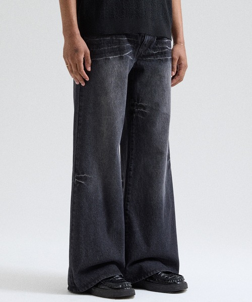 Parts Lab. ヴィンテージウォッシュフレアデニムパンツ ブルー Ｌ　新品 Parts Lab. ジーンズ 「Parts Lab.」Vintage Washed Flare Denim Pants