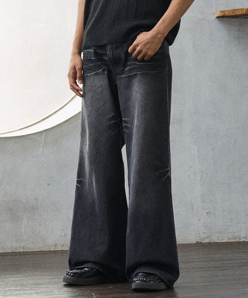 Parts Lab. ジーンズ 「Parts Lab.」Vintage Washed Flare Denim Pants