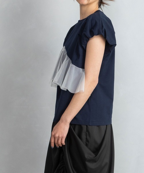 「MARECHAL TERRE」 半袖カットソー MEDIUM ブラック レディース_画像2