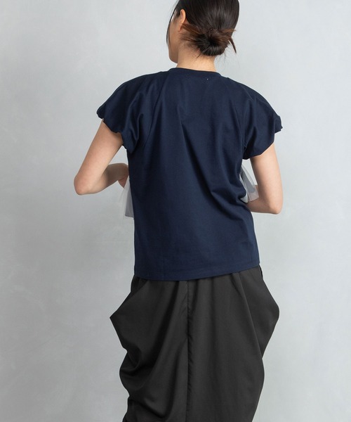 「MARECHAL TERRE」 半袖カットソー MEDIUM ブラック レディース_画像3