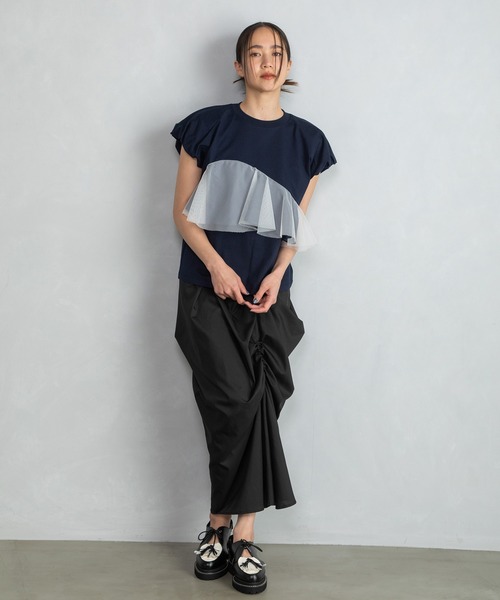 「MARECHAL TERRE」 半袖カットソー MEDIUM ブラック レディース_画像5