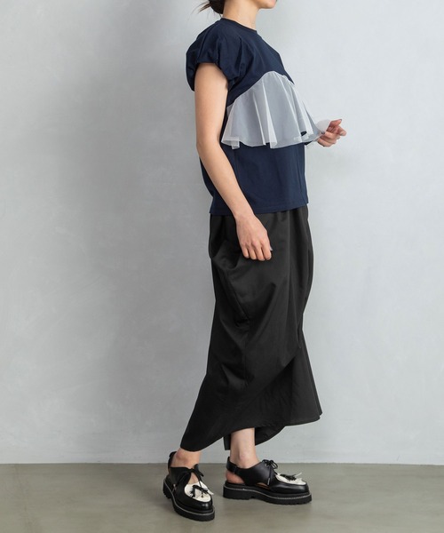 「MARECHAL TERRE」 半袖カットソー MEDIUM ブラック レディース_画像6