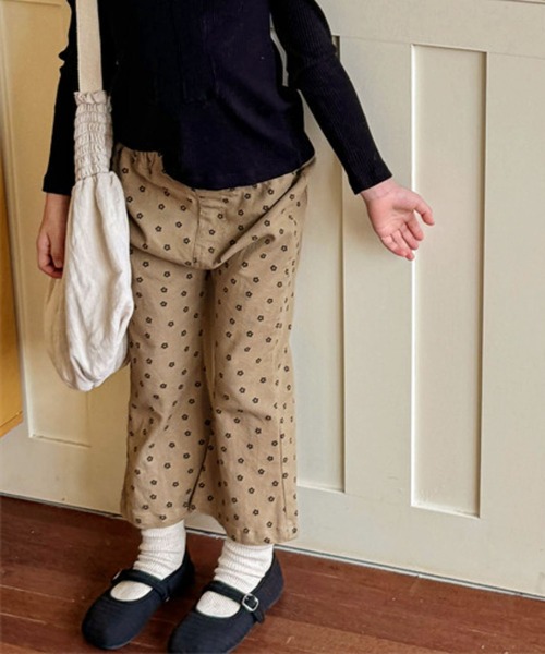 aimoha（アイモハ） パンツ 「aimoha-KIDS-」キッズ 小花柄セミワイド