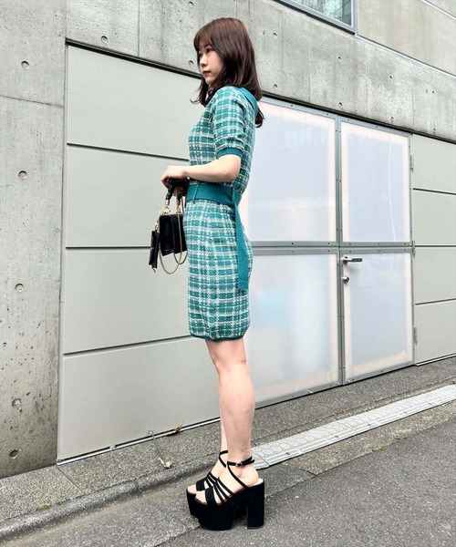 「REDYAZEL」 ニットワンピース FREE グリーン レディース_画像3