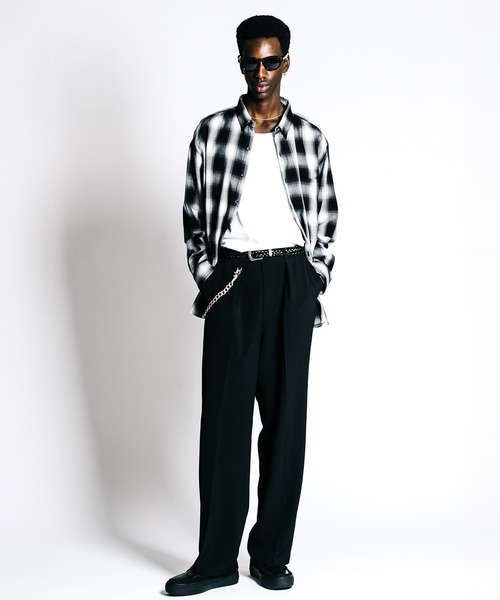 CRIMIE(クライミー) シャツ OMBRE CHECK B.D L/S WIDE SHIRT