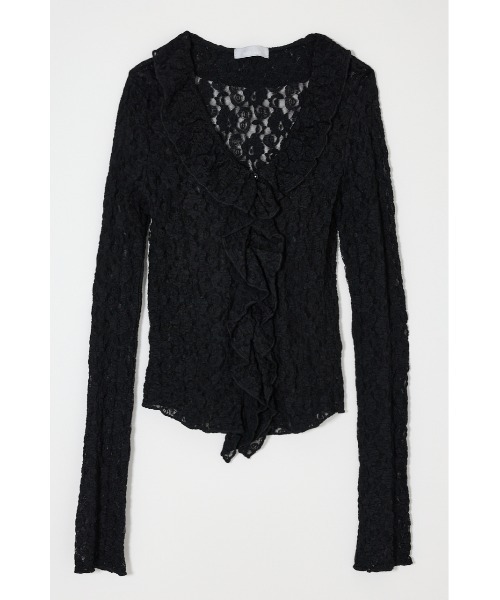 MOUSSY（マウジー） ブラウス シャツ 「26年SS新作」LACE RUFFLE