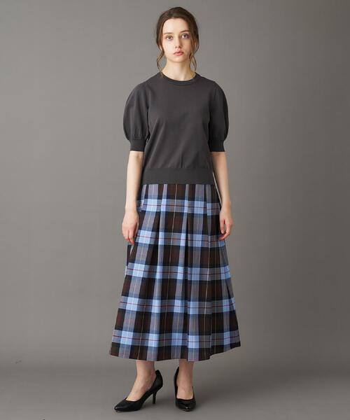 「DRESSTERIOR」 半袖ニット 38 チャコールグレー レディース_画像5