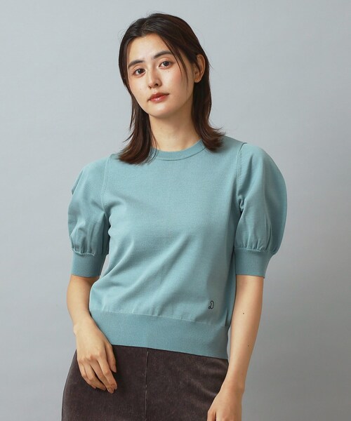 「DRESSTERIOR」 半袖ニット 38 チャコールグレー レディース_画像8