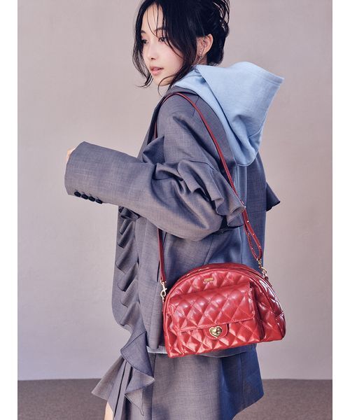 furfur マルチキルティングショルダー　ピンク　ファーファー ファーファー】《マルチショルダー》が大ブーム♡ コーデの差し色や