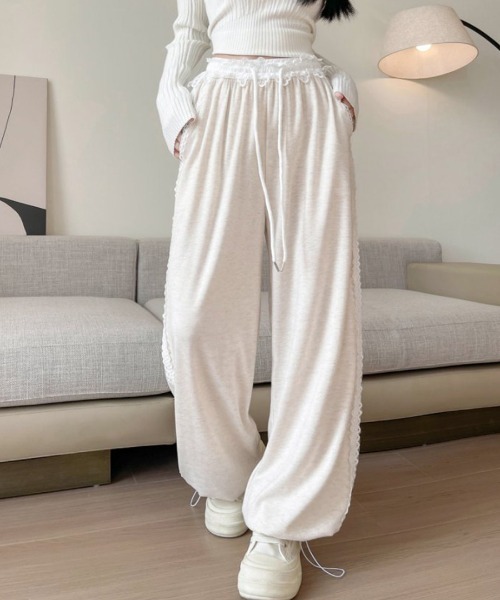 「Riff」 スウェットパンツ L ライトグレー レディース_画像8