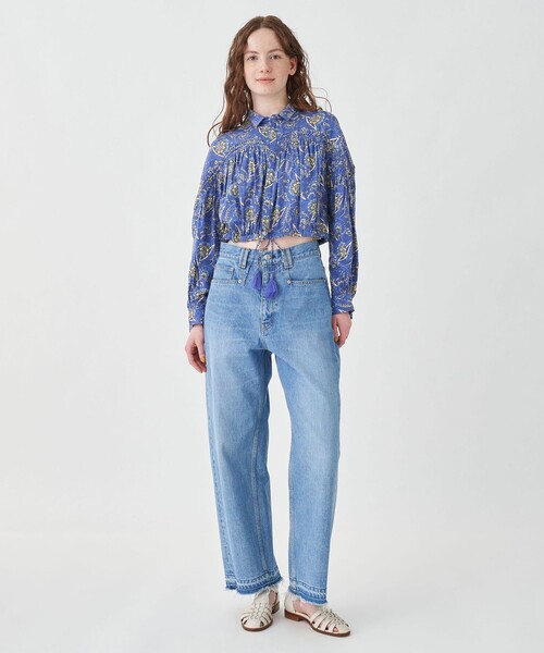 「SOULEIADO」 長袖シャツ 36 ブルー系その他2 レディース_画像2