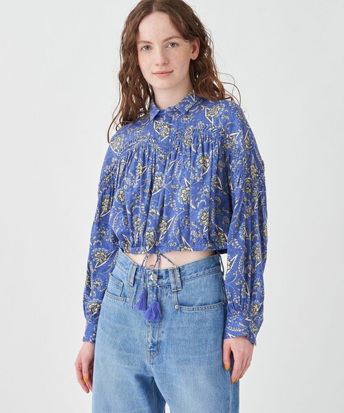 「SOULEIADO」 長袖シャツ 36 ブルー系その他2 レディース_画像3