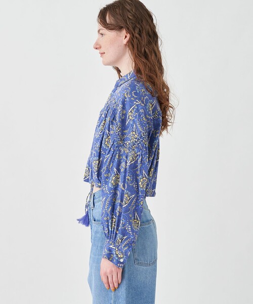 「SOULEIADO」 長袖シャツ 36 ブルー系その他2 レディース_画像4