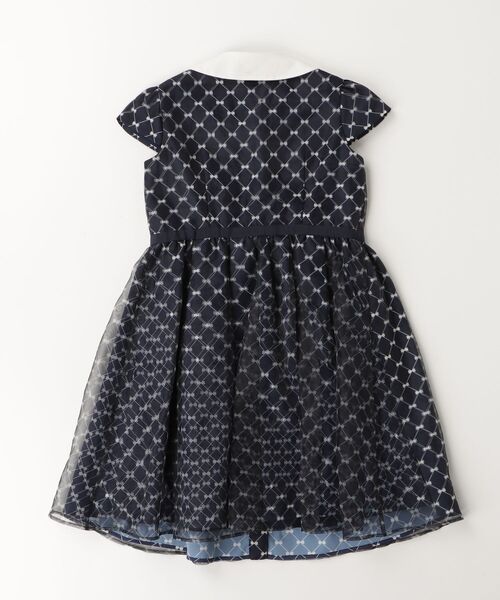 TOCCA BAMBINI ＲｏｓｅＲｉｂｂｏｎワンピース130新品 TOCCA（トッカ） 「KIDS」半袖ワンピース 130 ネイビー キッズ