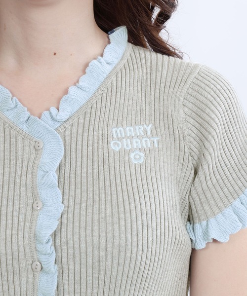 マリクワコラボ カーディガン PUBLUX（パブリュクス）の「MARY QUANT/マリークヮント ワッペン