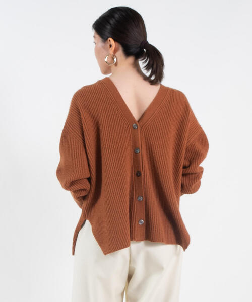 「BALLSEY」 ニットカーディガン S キャメル レディース_画像8